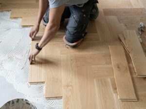 SPC flooring installation