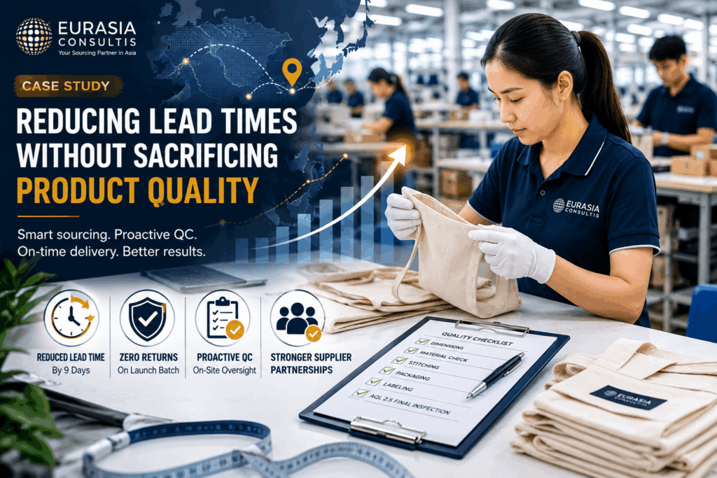 Reduce lead time without sacrificing product quality through factory quality control and supply chain optimization